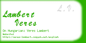 lambert veres business card